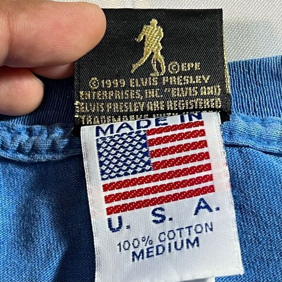 Vintage Graceland Elvis Presley Embossed Tee - Picture 5 of 7